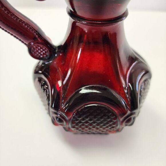 Vintage Avon Cape Cod Collection Ruby Red Set of 2 Cruets - Picture 9 of 11